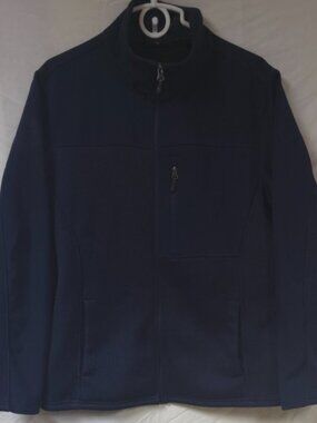 Swiss Tech Mens L 42-44 Blue Full Zip Fleece Softshell Fleece Lined Heavy Jacket